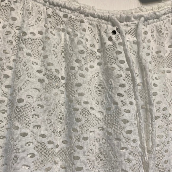 Laundry by Shelli Segal Lace Wide Leg Pants Womens XL White Beach Coverup Boho - Picture 8 of 8